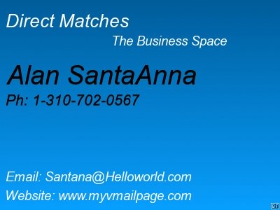 Direct Matches, a place for business